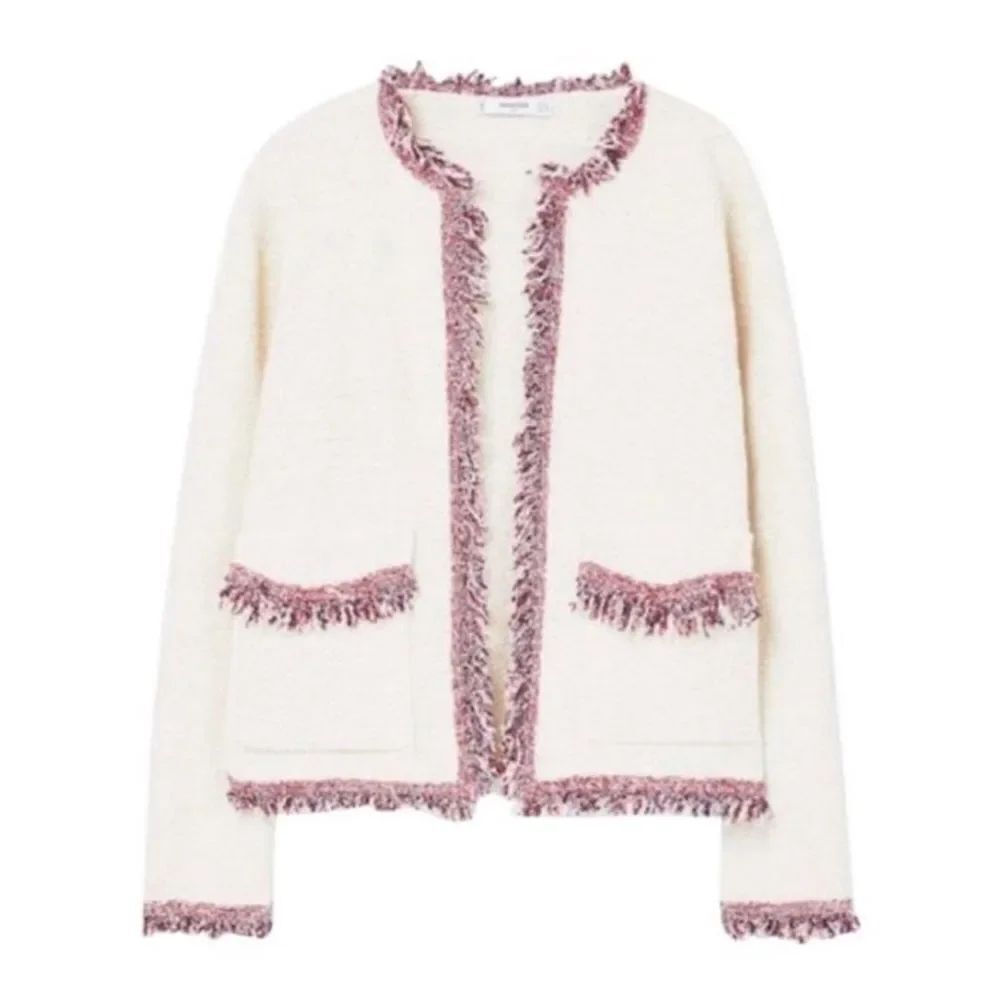 Mango Frayed Edges Cardigan